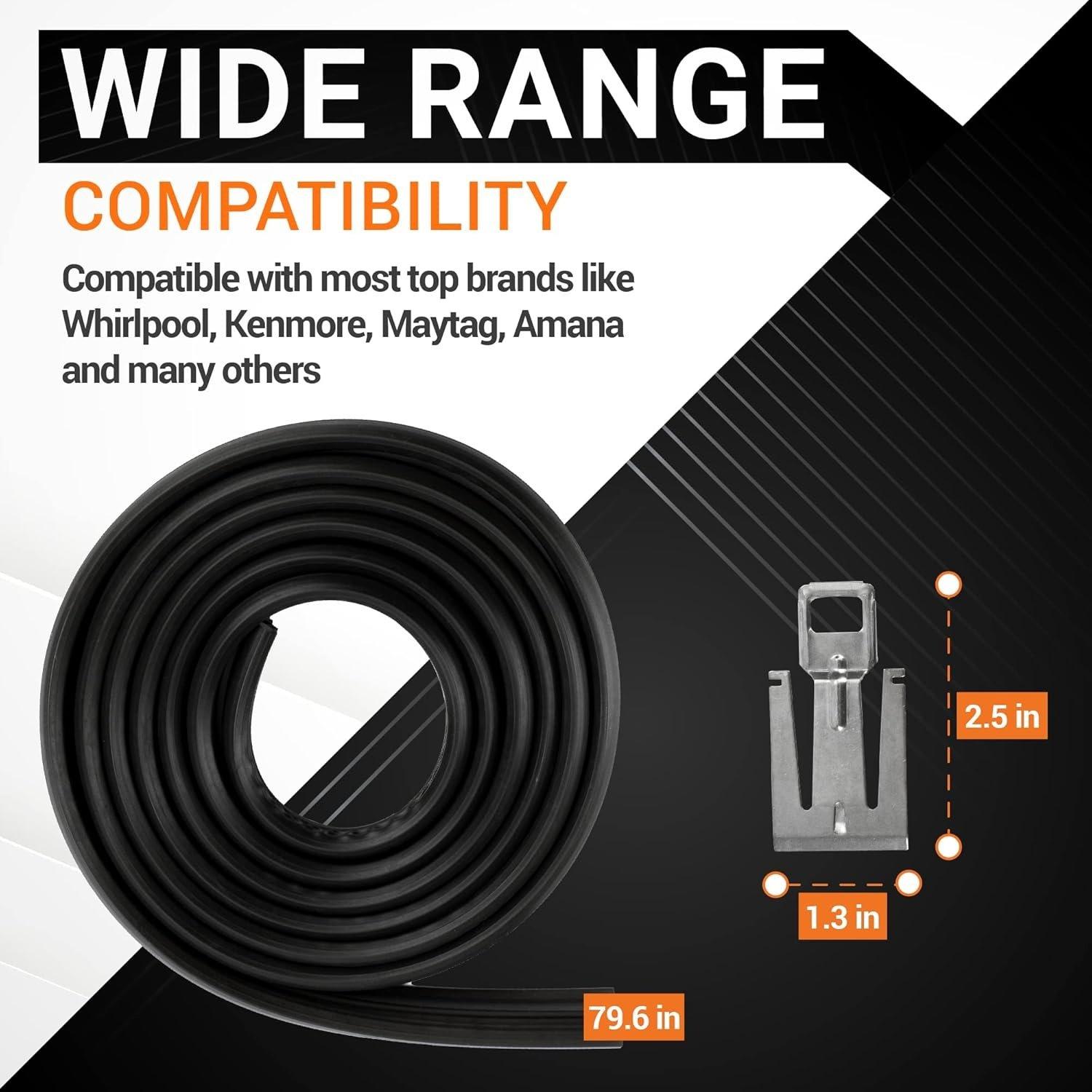 [Lifetime Warranty] W10542314 Dishwasher Door Gasket & Strike Kit - Compatible with Whirlpool Kenmore Maytag Dishwashers - Replaces W10284090 W10300589 W10350162 AP5650274 image 1