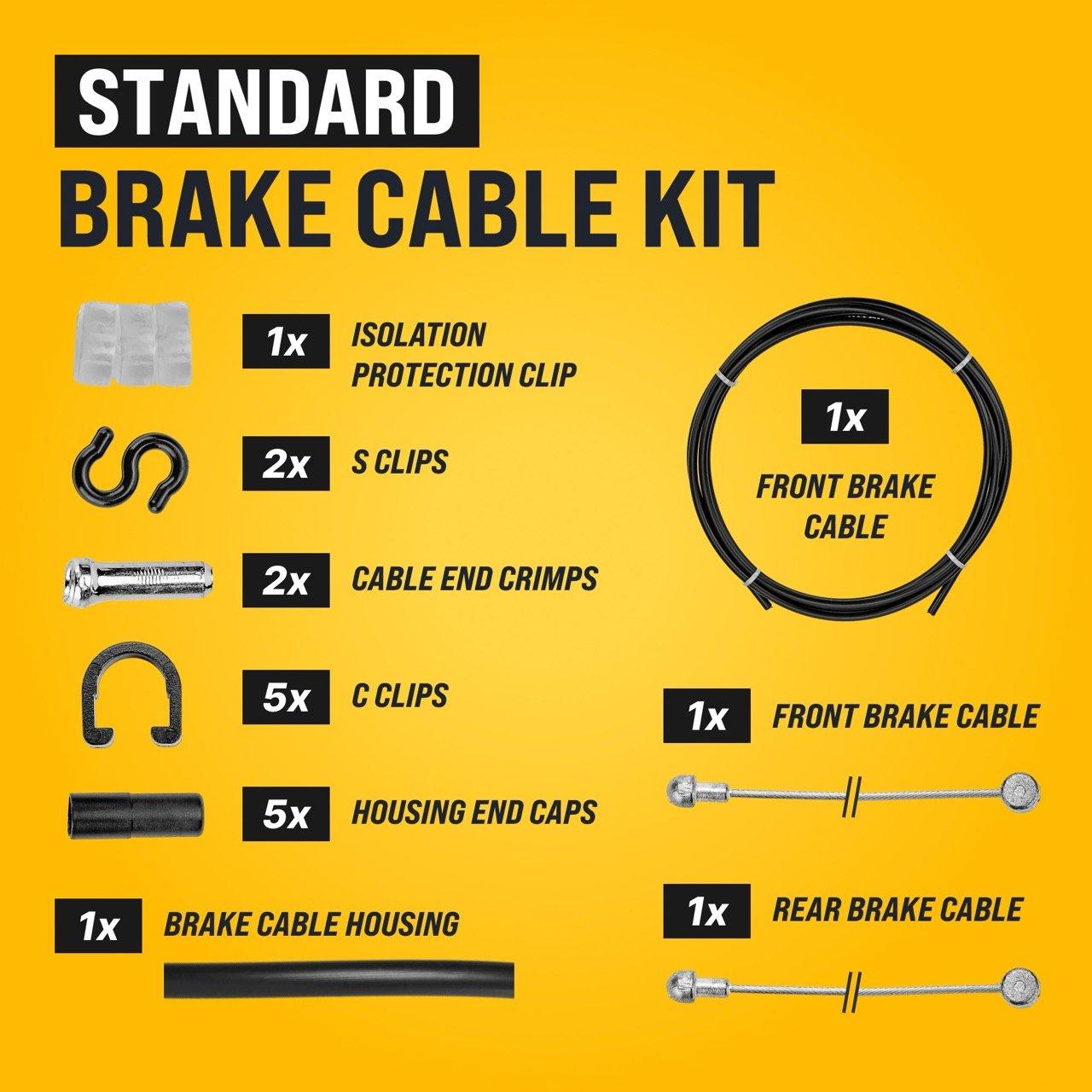 [Lifetime Warranty] Premium Universal Bike Brake Cable Set - Include Front and Rear Brake Cables & Housing - Complete Brake Replacement Kit for Mountain, Trail, Cruisers, MTB, City Bikes image 6