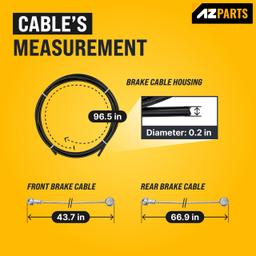 [Lifetime Warranty] Premium Universal Bike Brake Cable Set - Include Front and Rear Brake Cables & Housing - Complete Brake Replacement Kit for Mountain, Trail, Cruisers, MTB, City Bikes thumbnail 7