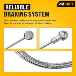 [Lifetime Warranty] Premium Universal Bike Brake Cable Set - Include Front and Rear Brake Cables & Housing - Complete Brake Replacement Kit for Mountain, Trail, Cruisers, MTB, City Bikes thumbnail 5