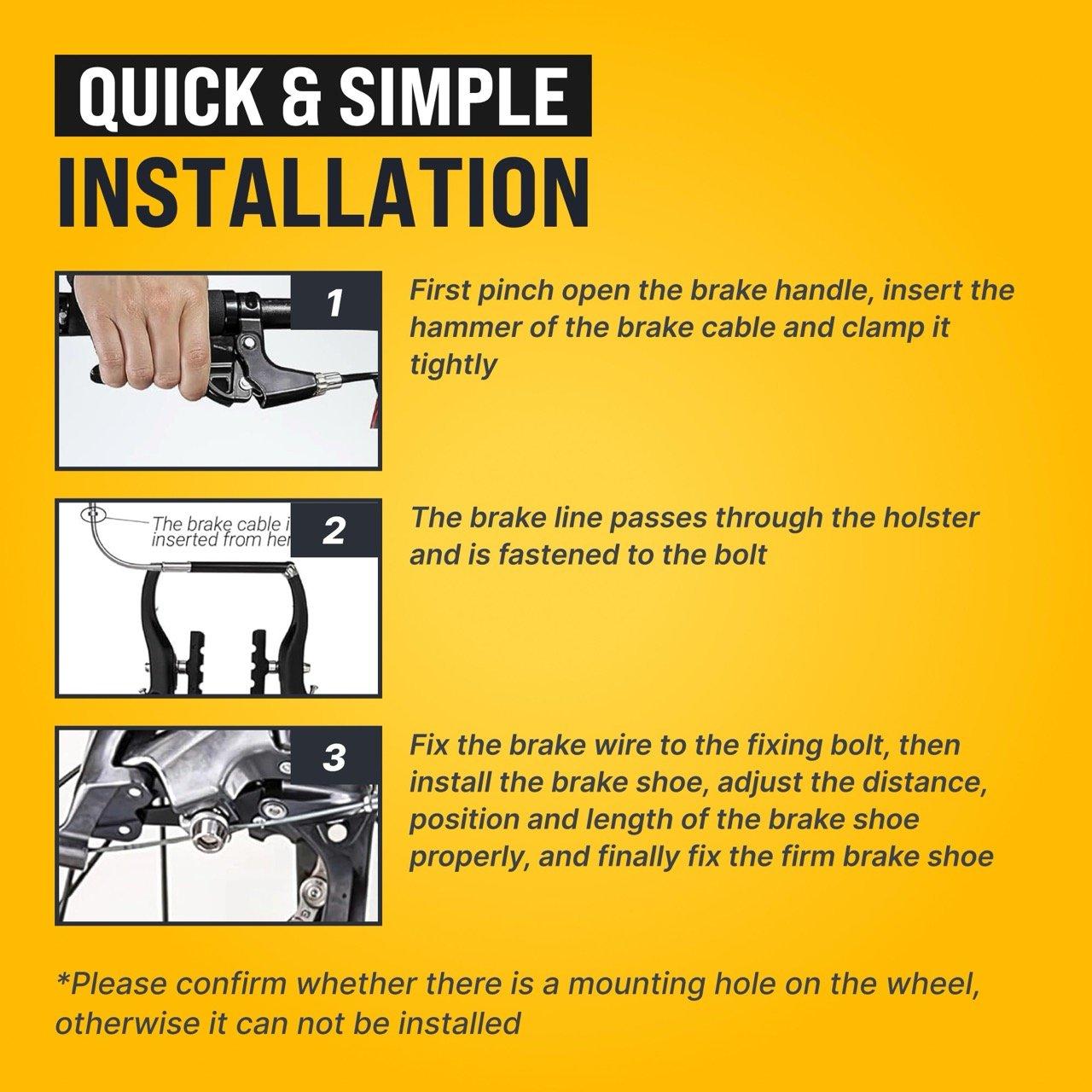 [Lifetime Warranty] Premium Universal Bike Brake Cable Set - Include Front and Rear Brake Cables & Housing - Complete Brake Replacement Kit for Mountain, Trail, Cruisers, MTB, City Bikes image 3