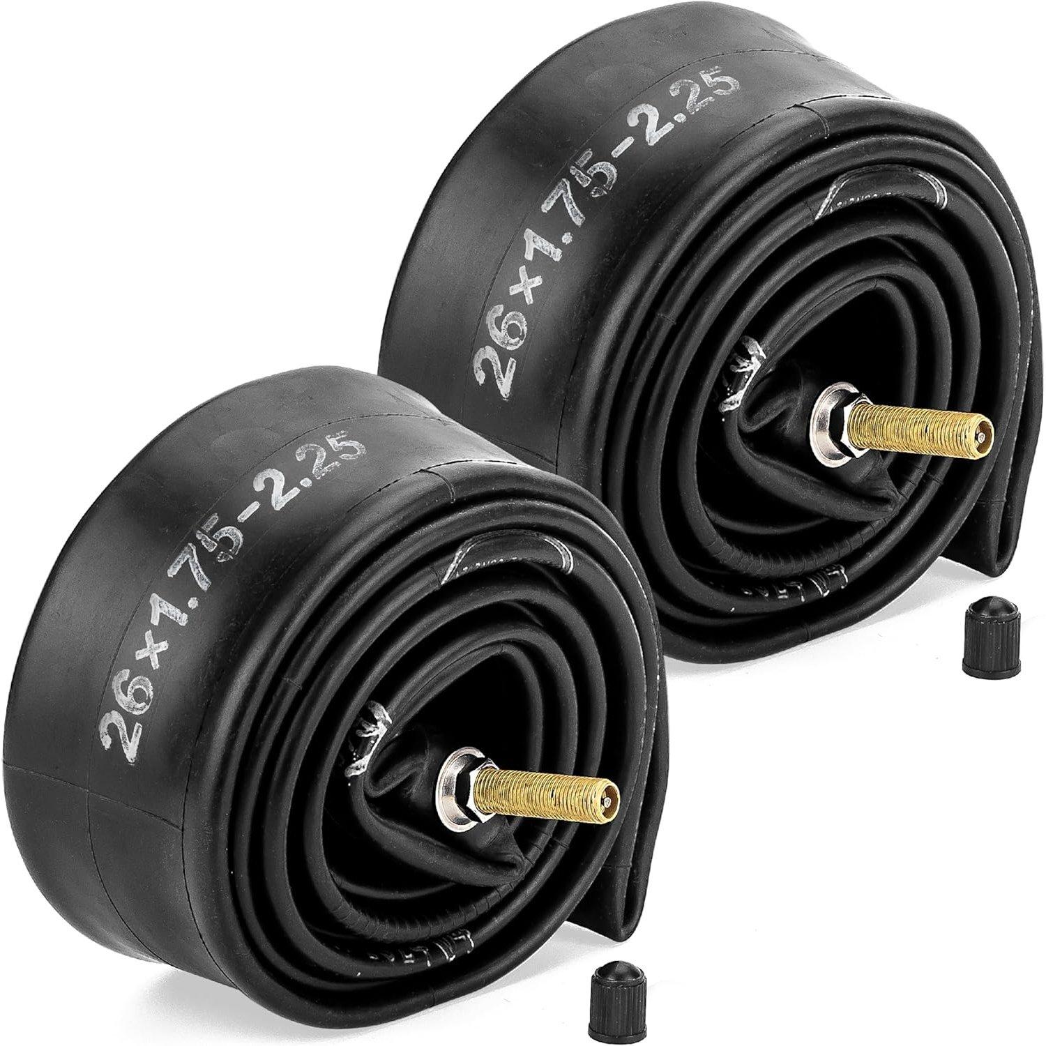 [Lifetime Warranty] 26 X 1.75/1.95/2.10/2.125in Bicycle Tires Inner Tubes - Pack of 2 image 0