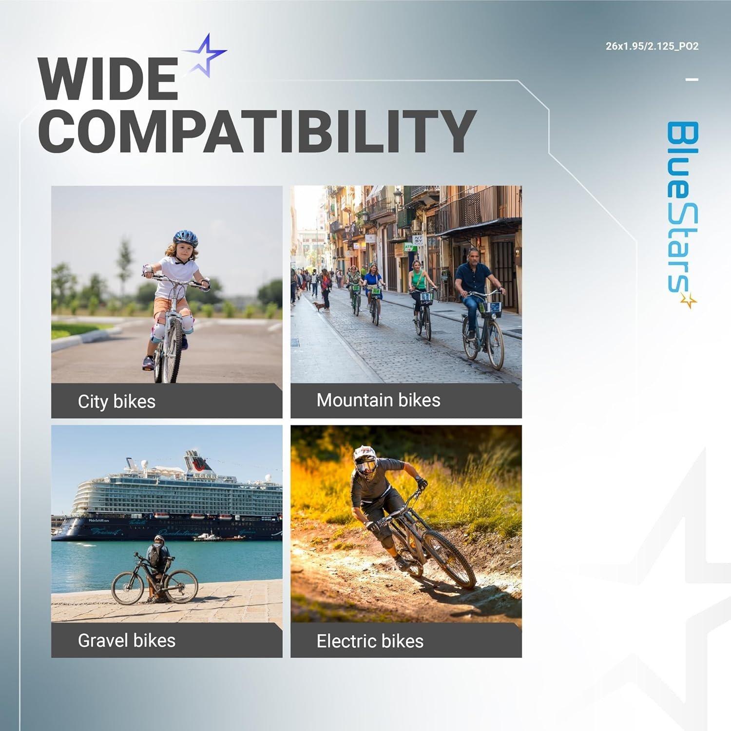 [Lifetime Warranty] 26 X 1.75/1.95/2.10/2.125in Bicycle Tires Inner Tubes - Pack of 2 image 4