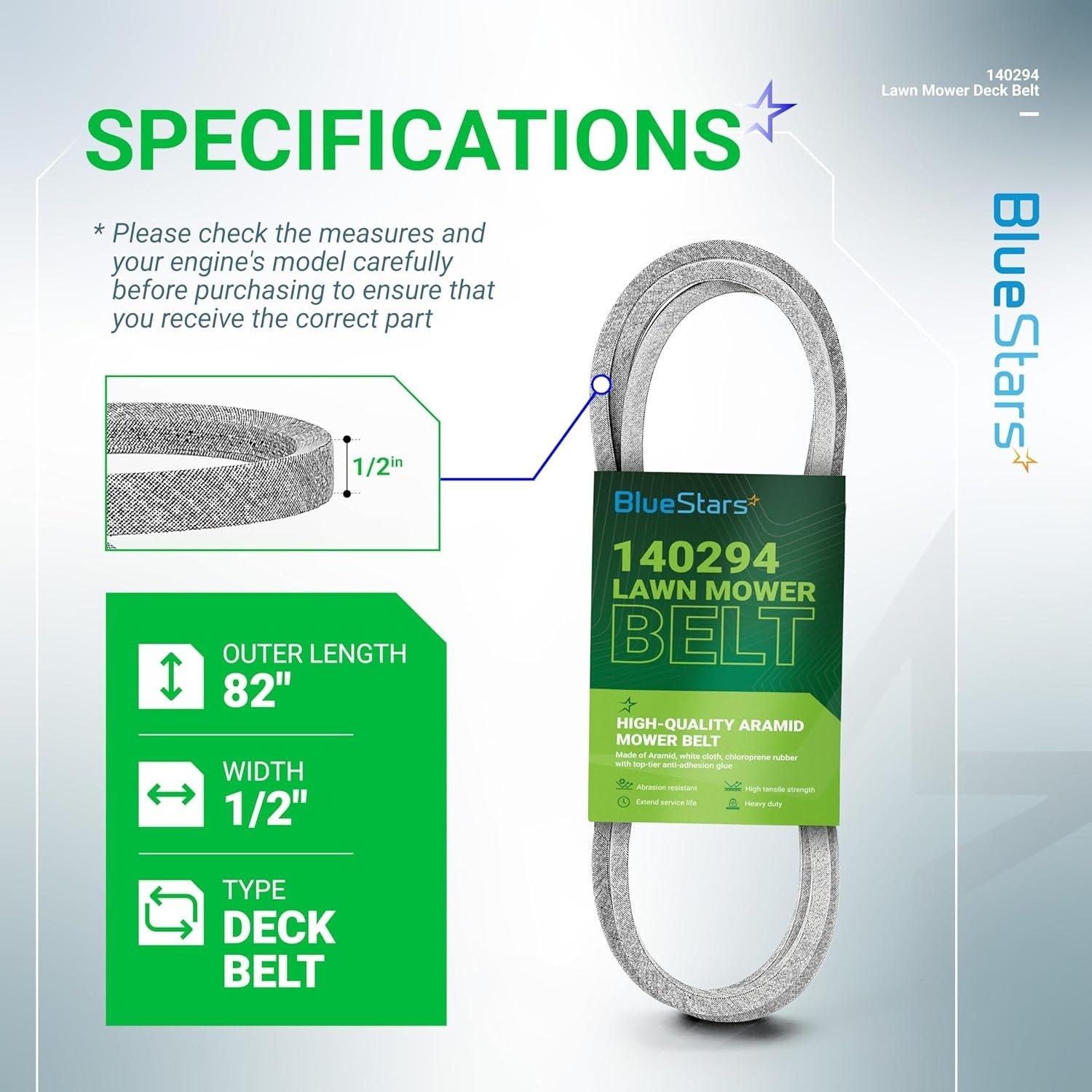[Lifetime Warranty] 140294 Mower Ground Drive Belt 1/2" x 82" image 6