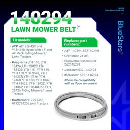 [Lifetime Warranty] 140294 Mower Ground Drive Belt 1/2" x 82" thumbnail 3
