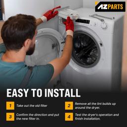 [Lifetime Warranty] 131359600 Dryer Lint Filter Case Screen Replacement - Compatible with Frigidaire Crosley Electrolux - Replaces 5304516871, 131152700, 131359601, 131359602, 131359603, 5304516872 thumbnail 5