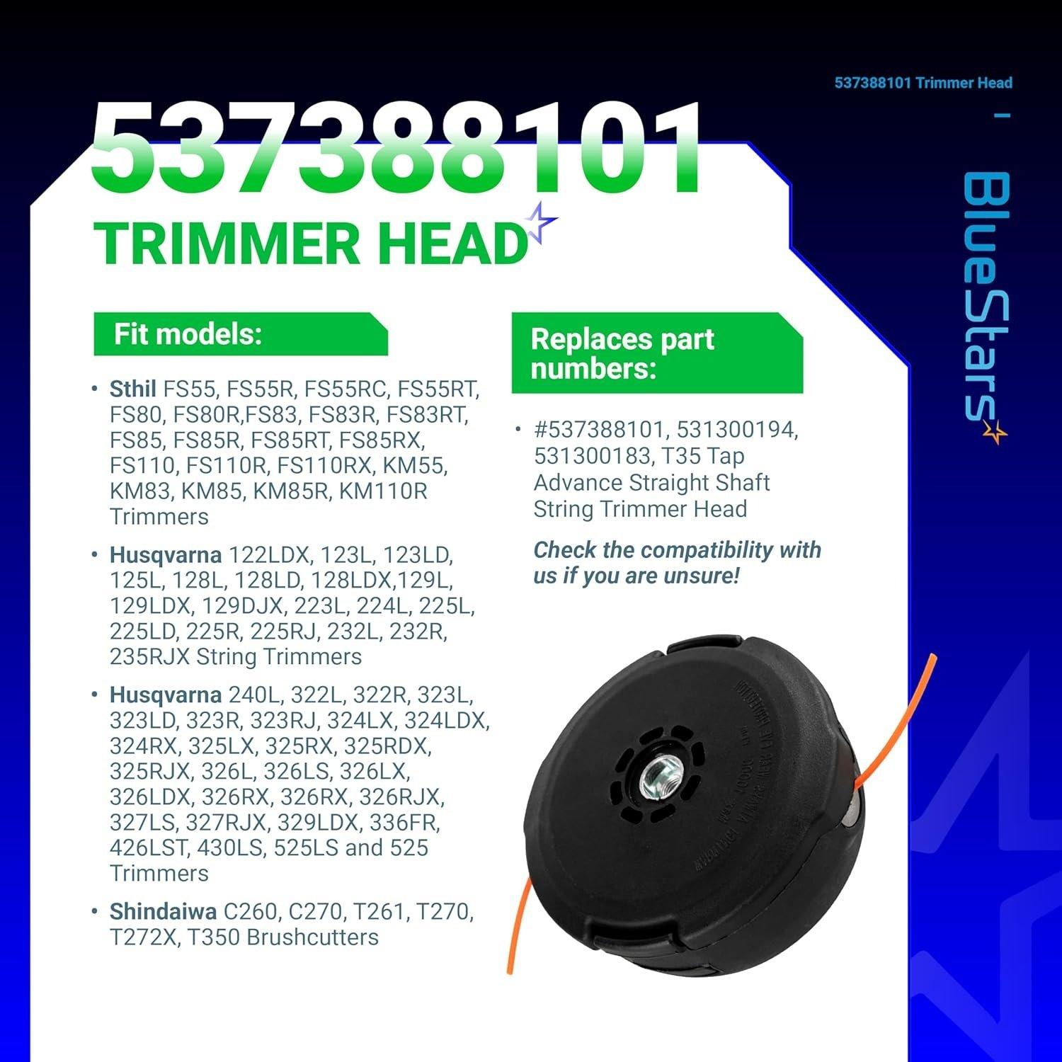 T35 Tap Advance Trimmer Head 537388101 for Husqvarna image 6