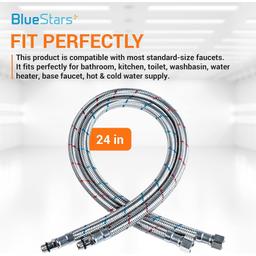 Stainless 24-inch Bathroom Kitchen Faucet Connector thumbnail 1