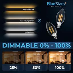 [Lifetime Warranty] Dimable 4W B10 E12 LED Bulbs - Pack of 12 thumbnail 5