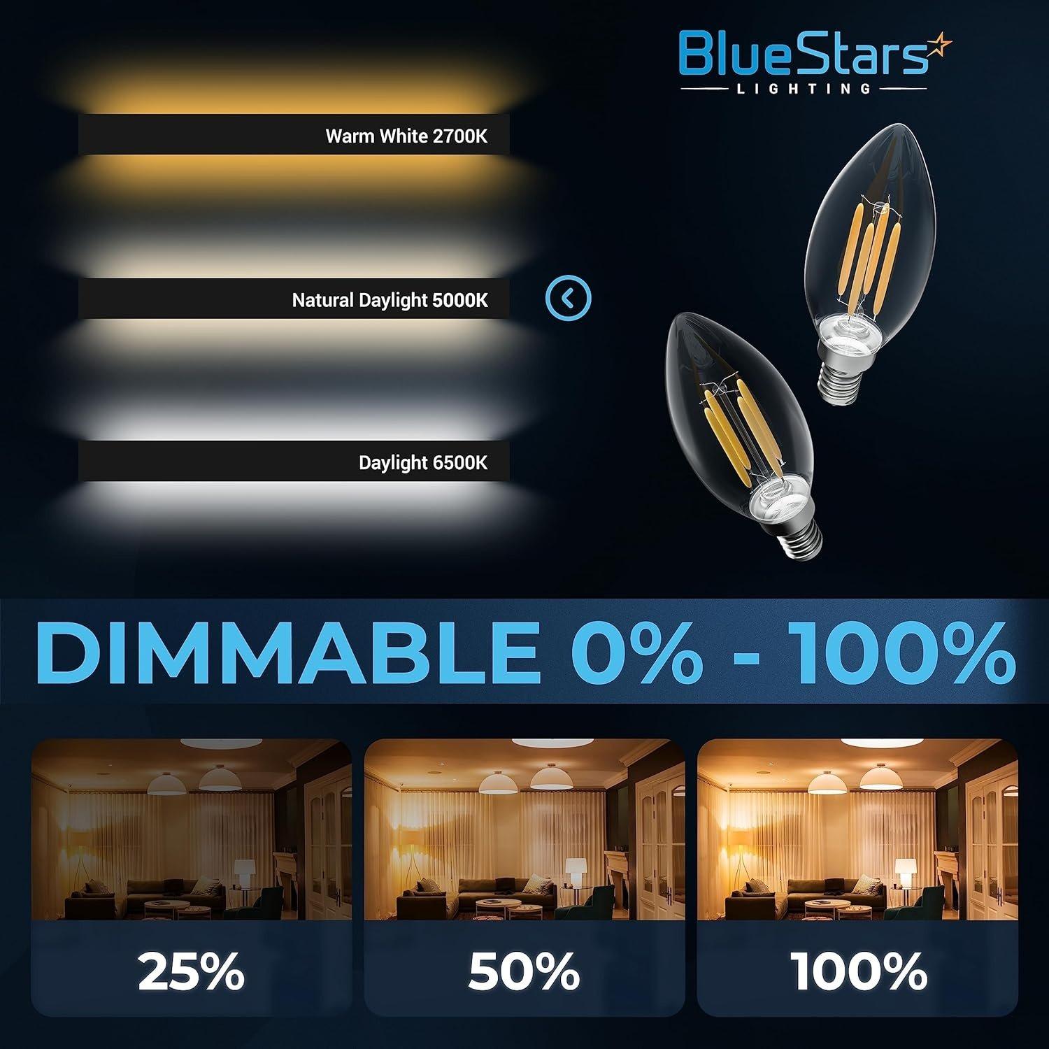 [Lifetime Warranty] Dimable 4W B10 E12 LED Bulbs - Pack of 12 image 5