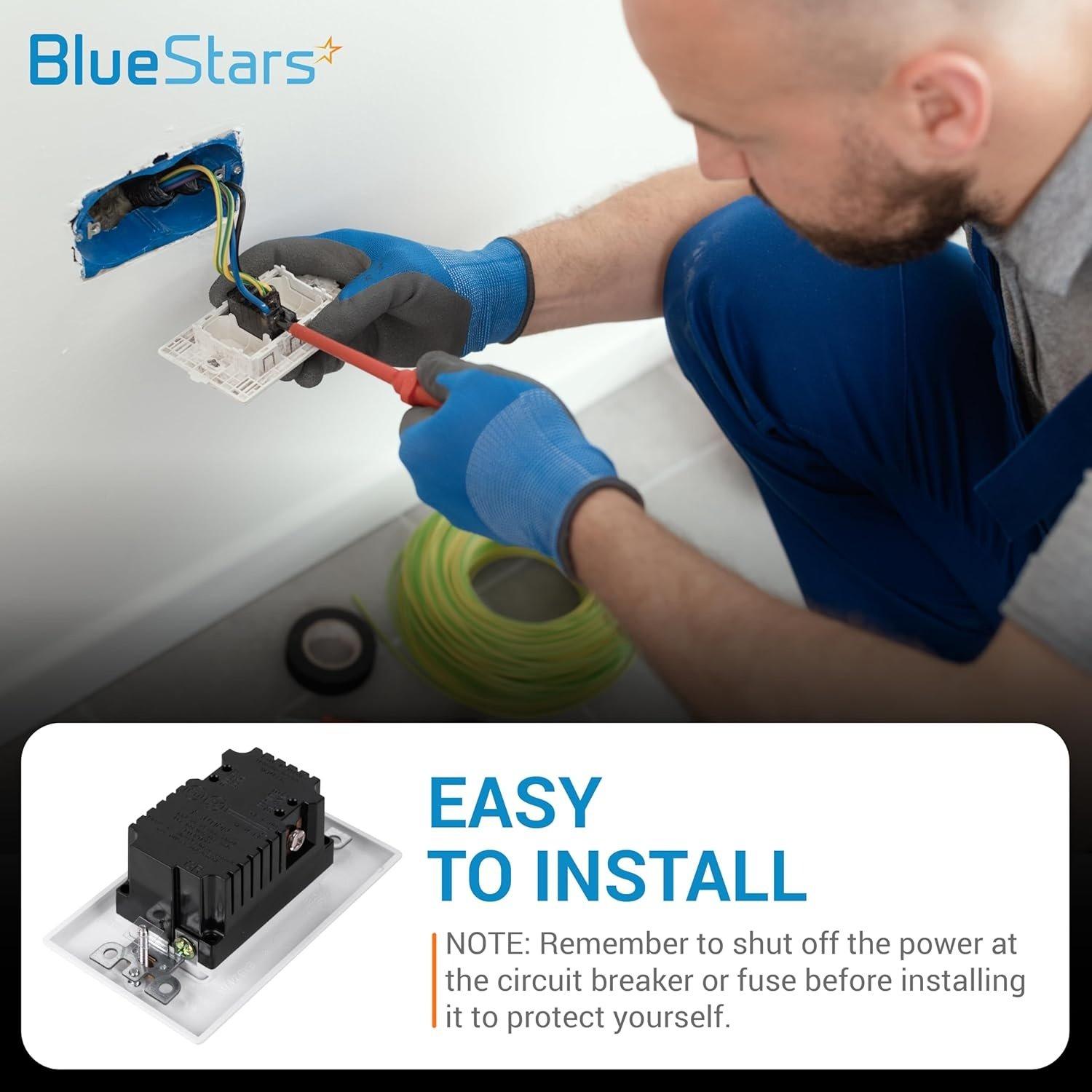 [Lifetime Warranty] Pack of 6 Electrical USB Wall Charger Outlet 15 Amp USB Type C & Type A High-Speed Charging image 3