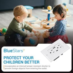 [Lifetime Warranty] Pack of 6 Electrical USB Wall Charger Outlet 15 Amp USB Type C & Type A High-Speed Charging thumbnail 4