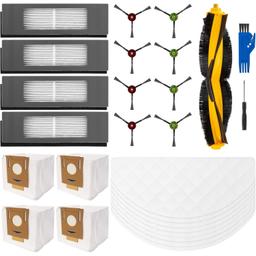 [Lifetime Warranty] Replacement Parts Kit for ECOVACS DEEBOT OZMO T8 (T8 AIVI, T8 MAX), N8 Pro (N8 Pro+), and Yeedi Vac (Vac Max, Vac Station) Robot Vacuum Cleaners - Extra Sweeping Brush thumbnail 0