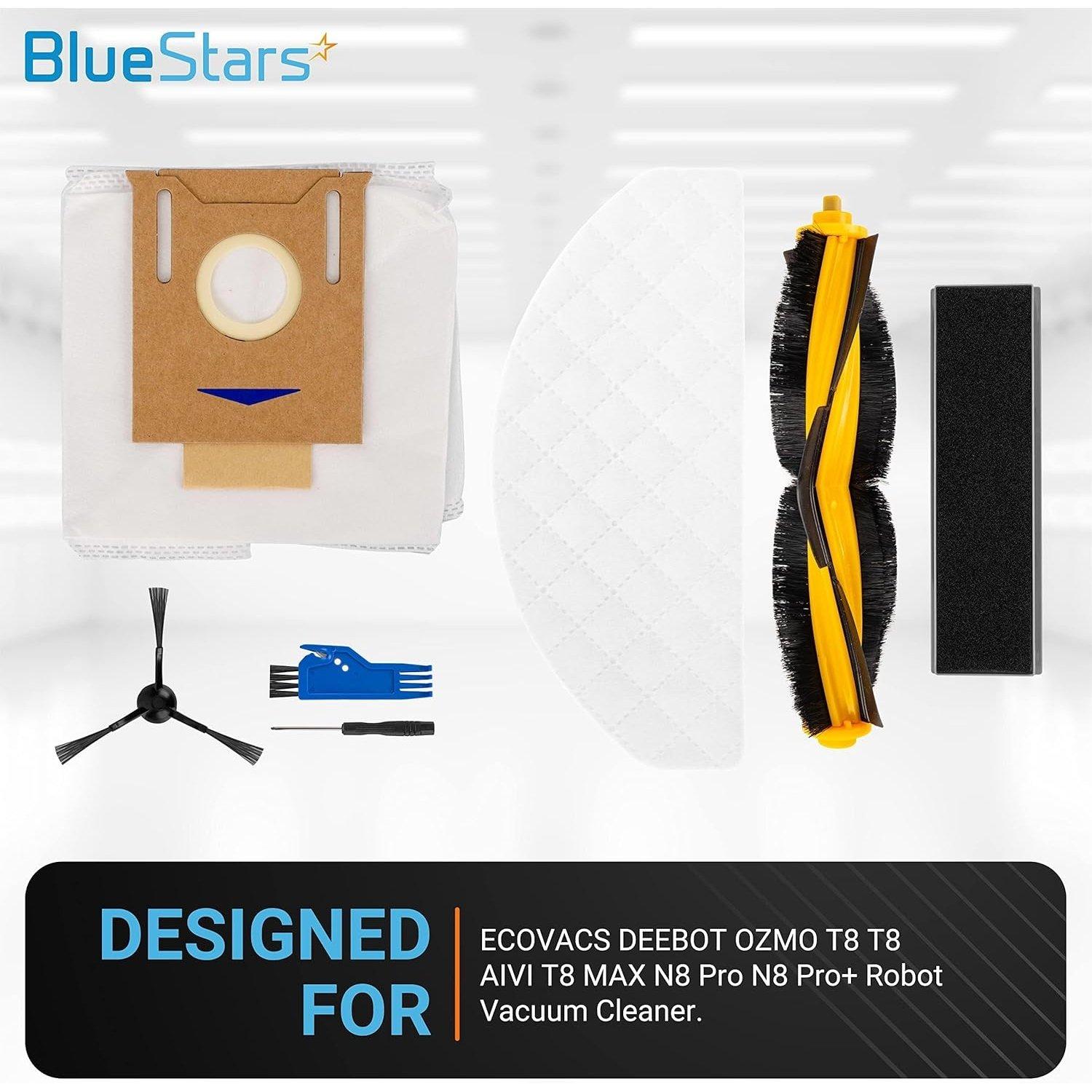 [Lifetime Warranty] Replacement Parts Kit for ECOVACS DEEBOT OZMO T8 (T8 AIVI, T8 MAX), N8 Pro (N8 Pro+), and Yeedi Vac (Vac Max, Vac Station) Robot Vacuum Cleaners - Extra Sweeping Brush image 1