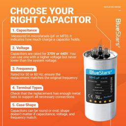 [Lifetime Warranty] 50+5 uF MFD 370/440 VAC Dual Run Start Round AC Capacitor - Fits Condenser, Heat Pump - Replaces 97F9850 thumbnail 7