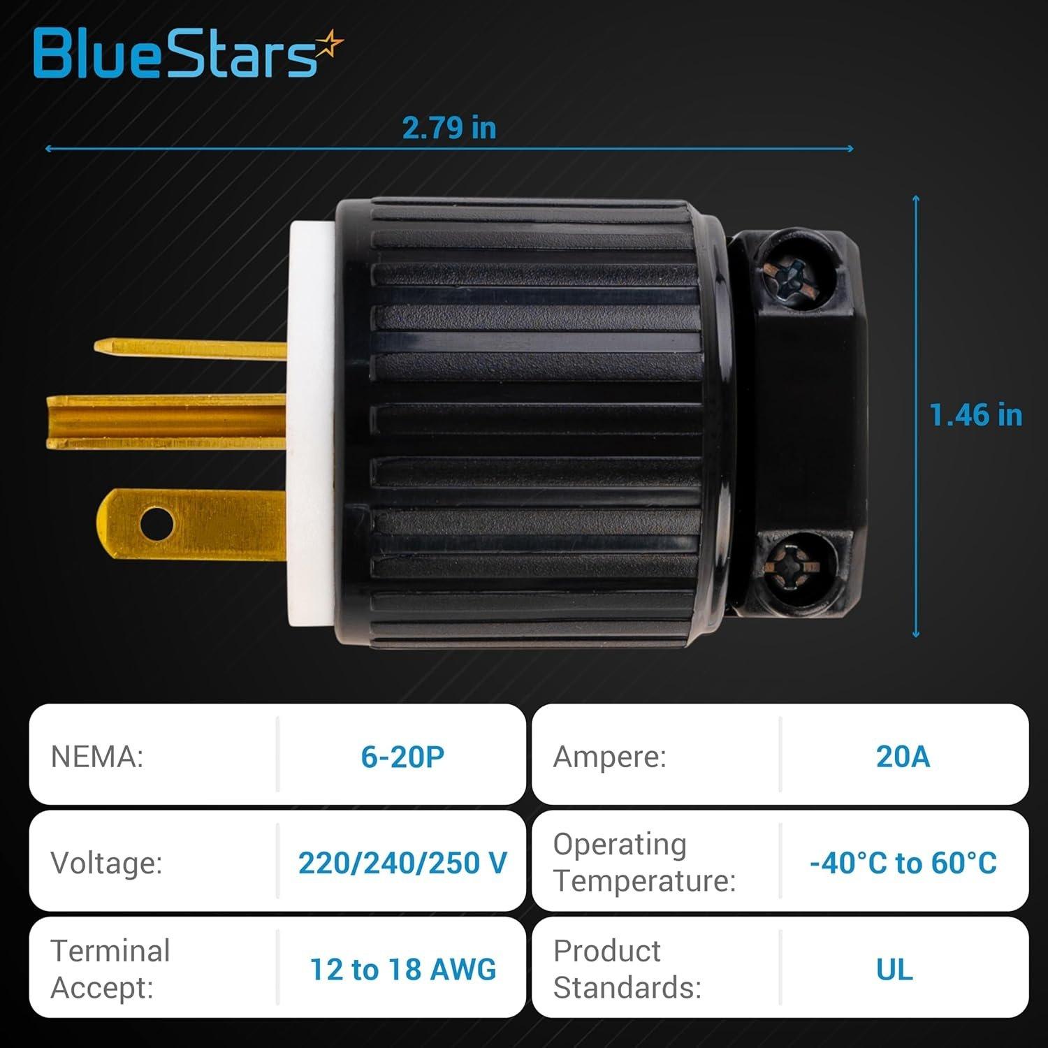 [Lifetime Warranty] Pack of 2 NEMA 6-20P Electrical Male Plugs image 5