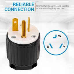 [Lifetime Warranty] Pack of 2 NEMA 6-20P Electrical Male Plugs thumbnail 6