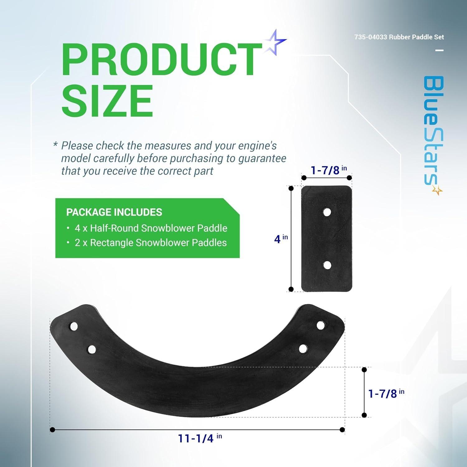 [Lifetime Warranty] 753-04472 735-04033 Rubber Paddle Set image 1