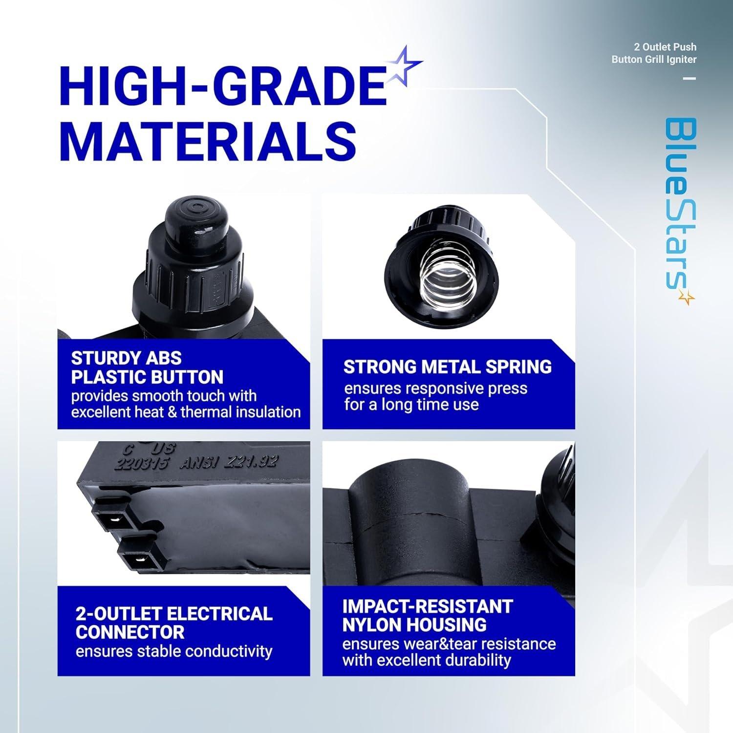 [Lifetime Warranty] DHLG-12 2 Outlet Push Button Grill Ignitor image 6