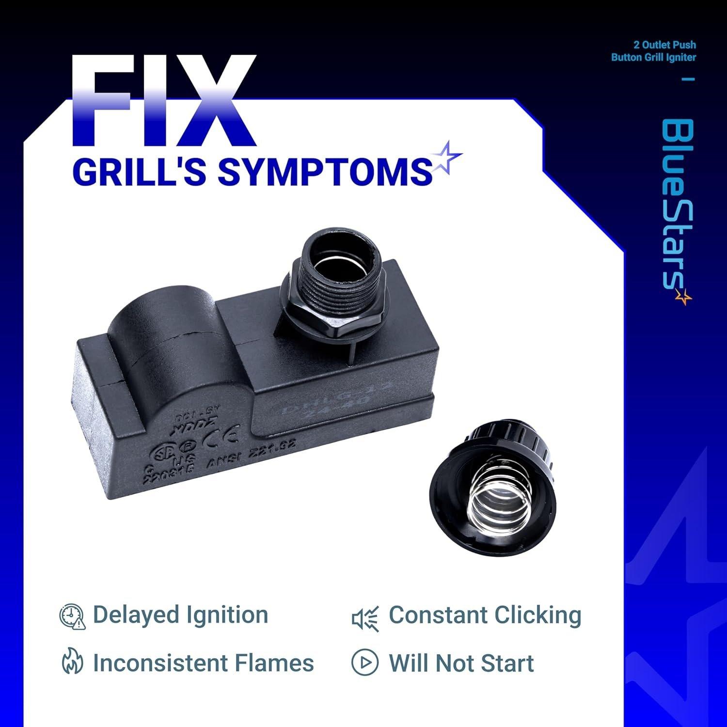 [Lifetime Warranty] DHLG-12 2 Outlet Push Button Grill Ignitor image 3