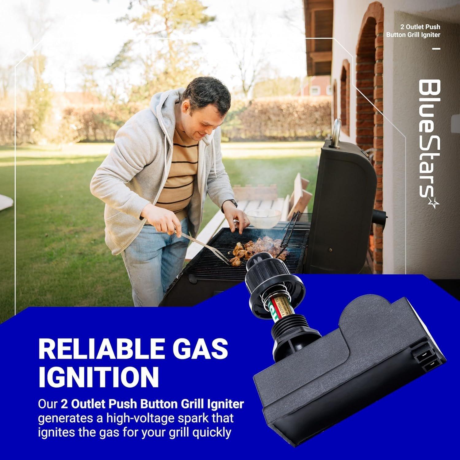 [Lifetime Warranty] DHLG-12 2 Outlet Push Button Grill Ignitor image 7