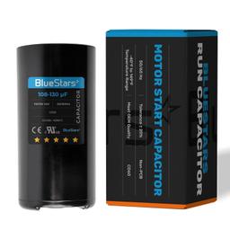 [Lifetime Warranty] 108-130 uF MFD 220-250 VAC Â±20% CD60 Round Start Capacitor 50/60 Hz - Fits Single-Phase Electric Motors thumbnail 0