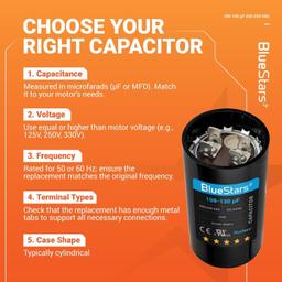 [Lifetime Warranty] 108-130 uF MFD 220-250 VAC Â±20% CD60 Round Start Capacitor 50/60 Hz - Fits Single-Phase Electric Motors thumbnail 3