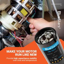 [Lifetime Warranty] 108-130 uF MFD 220-250 VAC Â±20% CD60 Round Start Capacitor 50/60 Hz - Fits Single-Phase Electric Motors thumbnail 4