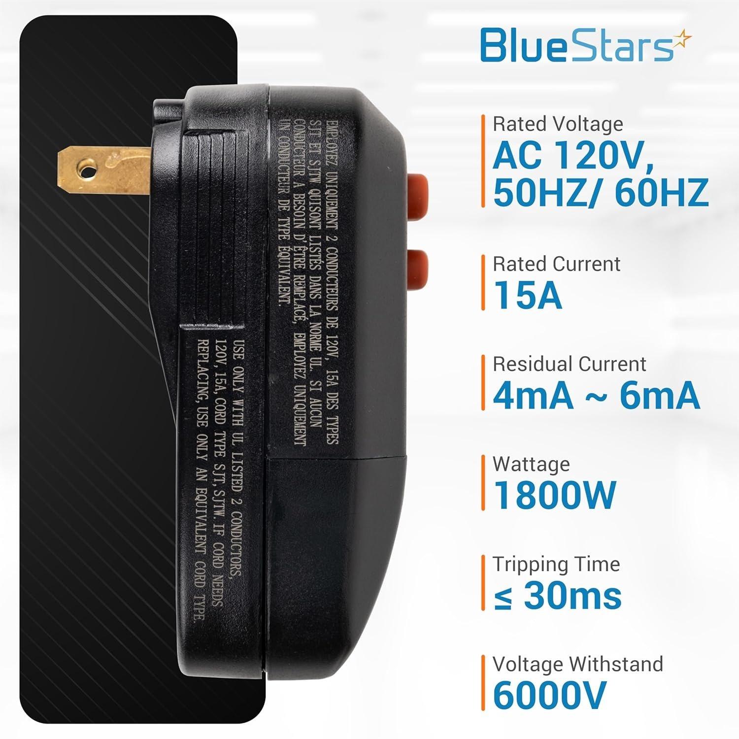 2 PCS GFCI Plug 15 Amp 2 Prongs image 5