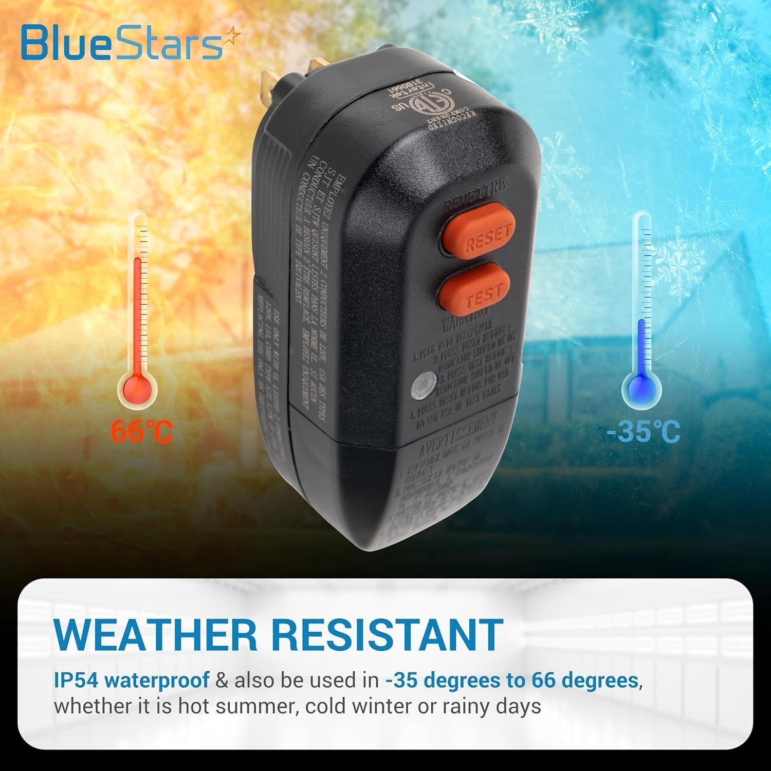 2 PCS GFCI Plug 15 Amp 2 Prongs image 3