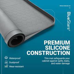 [Lifetime Warranty] Under Sink Mat 34" x 22" Grey thumbnail 2