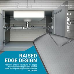 [Lifetime Warranty] Under Sink Mat 34" x 22" Grey thumbnail 5