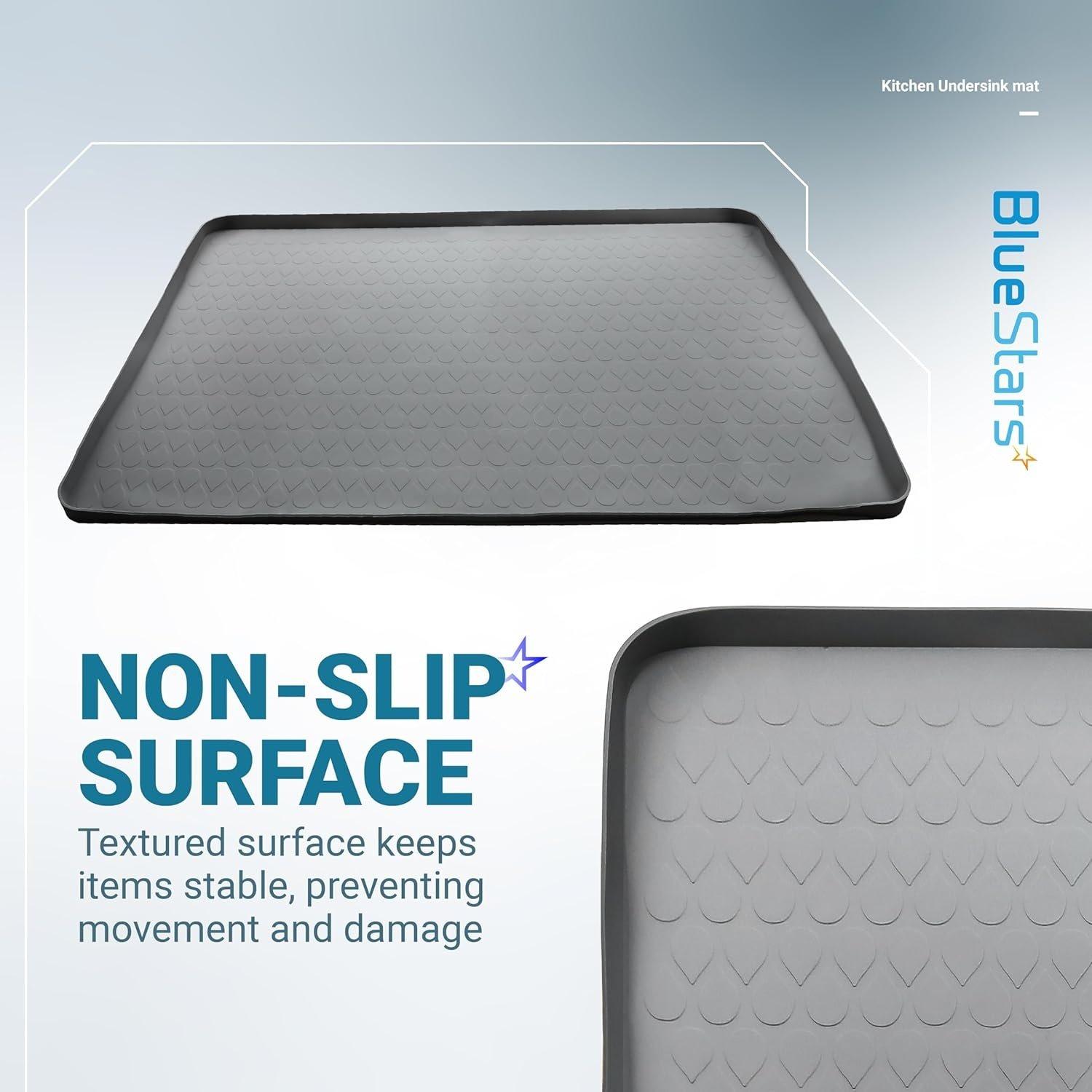 [Lifetime Warranty] Under Sink Mat 34" x 22" Grey image 6