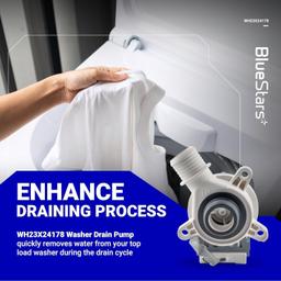 [Lifetime Warranty] 290D1201G003 290D1201G001 WH23X28418 Washer Drain Pump - For GE Hotpoint GTW330ASK GTW460ASJ GTW220ACK HTW240ASK - Replaces B40-3A01 AP6889136 PS12723115 B30-3A02 EAP12723115 WH23X24178 thumbnail 4