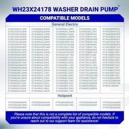 [Lifetime Warranty] 290D1201G003 290D1201G001 WH23X28418 Washer Drain Pump - For GE Hotpoint GTW330ASK GTW460ASJ GTW220ACK HTW240ASK - Replaces B40-3A01 AP6889136 PS12723115 B30-3A02 EAP12723115 WH23X24178 thumbnail 2