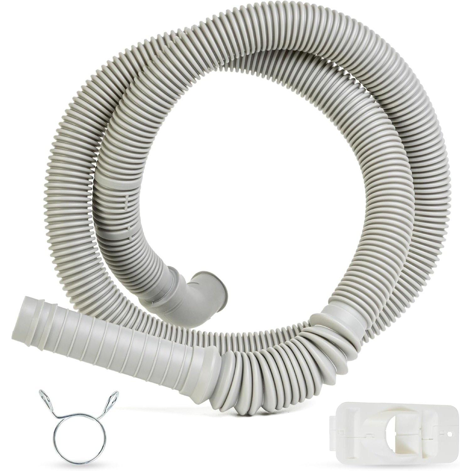 [Lifetime Warranty] AEM73732901 Washer Drain Hose - Compatible with LG Kenmore Washer - Replaces AEM74053001 AEM74073303 MEJ62685201 2702257 PS8749199 AP5783629 5215EA1001A AEM73653001 AEM73732903 image 0