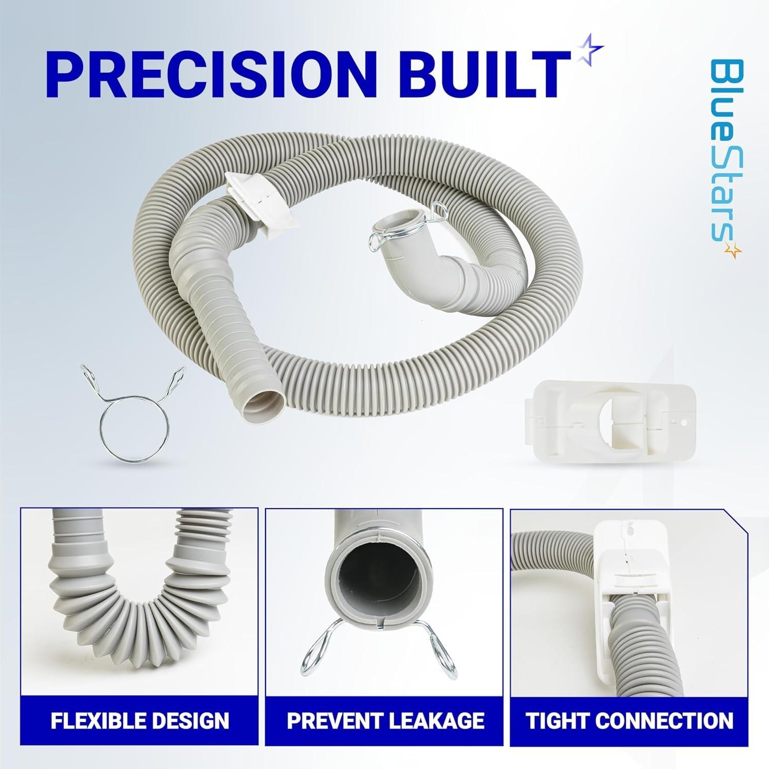 [Lifetime Warranty] AEM73732901 Washer Drain Hose - Compatible with LG Kenmore Washer - Replaces AEM74053001 AEM74073303 MEJ62685201 2702257 PS8749199 AP5783629 5215EA1001A AEM73653001 AEM73732903 image 4