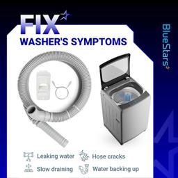 [Lifetime Warranty] AEM73732901 Washer Drain Hose - Compatible with LG Kenmore Washer - Replaces AEM74053001 AEM74073303 MEJ62685201 2702257 PS8749199 AP5783629 5215EA1001A AEM73653001 AEM73732903 thumbnail 3