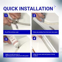 [Lifetime Warranty] W10861521 Dryer Door Seal with Glue - Compatible with Maytag Kenmore Amana Roper Magic Chef Crosley Dryers - Replaces PS11731610 W10730752 438201 AP5999407 WP3405246 thumbnail 3