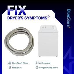 [Lifetime Warranty] W10861521 Dryer Door Seal with Glue - Compatible with Maytag Kenmore Amana Roper Magic Chef Crosley Dryers - Replaces PS11731610 W10730752 438201 AP5999407 WP3405246 thumbnail 1