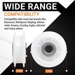 [Lifetime Warranty] 279640 Dryer Idler Pulley Replacement - Compatible with Whirlpool Kenmore Maytag Dryers - Replaces 3388672 697692 AP3094197 W10468057 - Pack of 4 thumbnail 6
