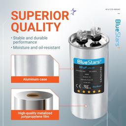[Lifetime Warranty] 40 uF MFD 370/440 VAC CBB65A Round Run Start Capacitor - Fits AC Motor Run, Fan Start, Heat Pump thumbnail 3