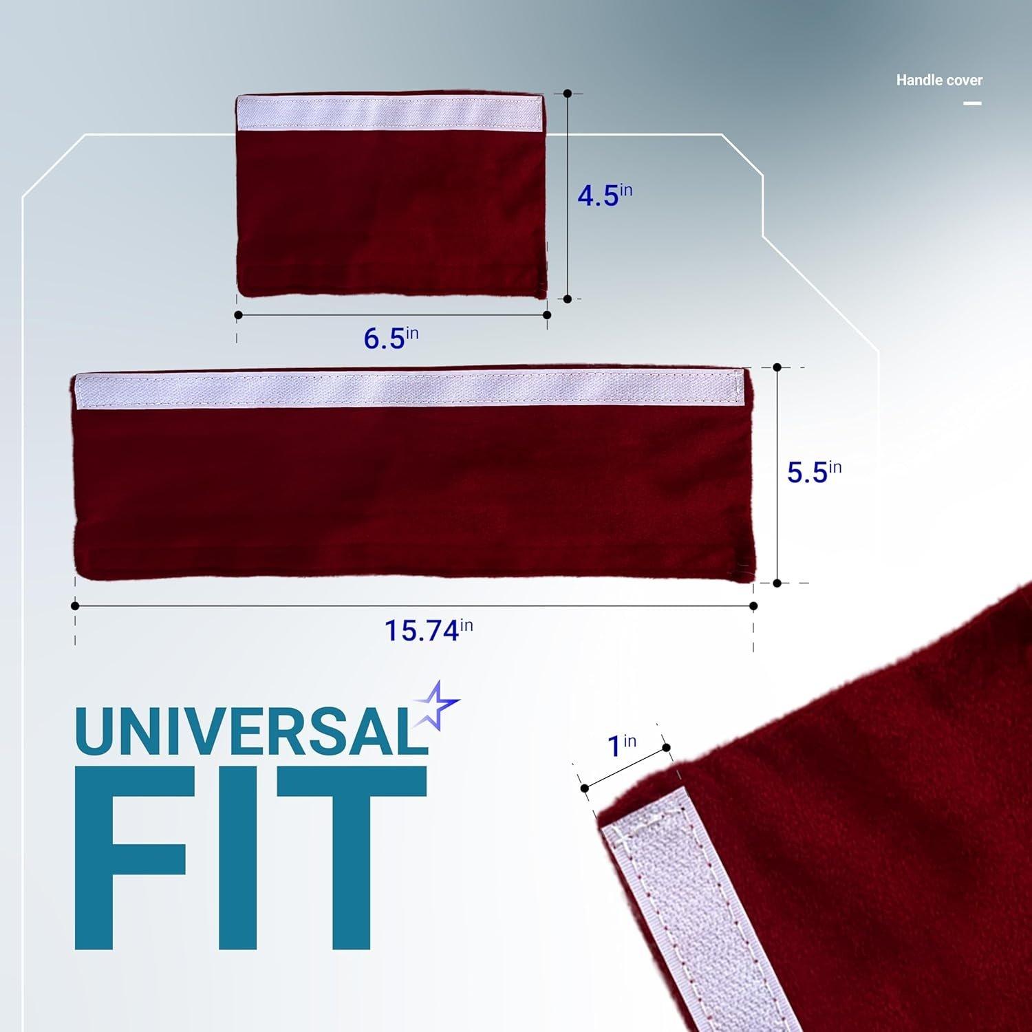 [Lifetime Warranty] Refrigerator Door Handle Covers, Keep Your Kitchen Appliances Clean from Smudges, Drips, Food Stains, Oil, Decor Protector for Fridge, Ovens, Dishwashers, Microwaves (Red) - Pack of 6 image 4