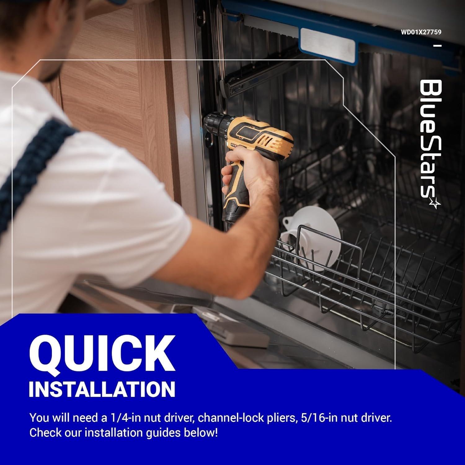 [Lifetime Warranty] WD01X27759 Dishwasher Countertop Bracket - Compatible with GE & Hotpoint Dishwashers - Replaces 4961783 AP6994863 PS16219683 image 1