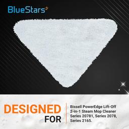 [Lifetime Warranty] Microfiber Steam Mop Pads - Compatible with Bissell PowerEdge and PowerForce Lift-Off Steam Mop Cleaner 2078 2165 20781 Series - 5 Soft, 5 Scrubby thumbnail 3