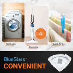 [Lifetime Warranty] Microfiber Steam Mop Pads - Compatible with Bissell PowerEdge and PowerForce Lift-Off Steam Mop Cleaner 2078 2165 20781 Series - 5 Soft, 5 Scrubby thumbnail 5