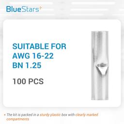 [Lifetime Warranty] 100 PCS Non-Insulated Butt Connectors Butt Splice thumbnail 1