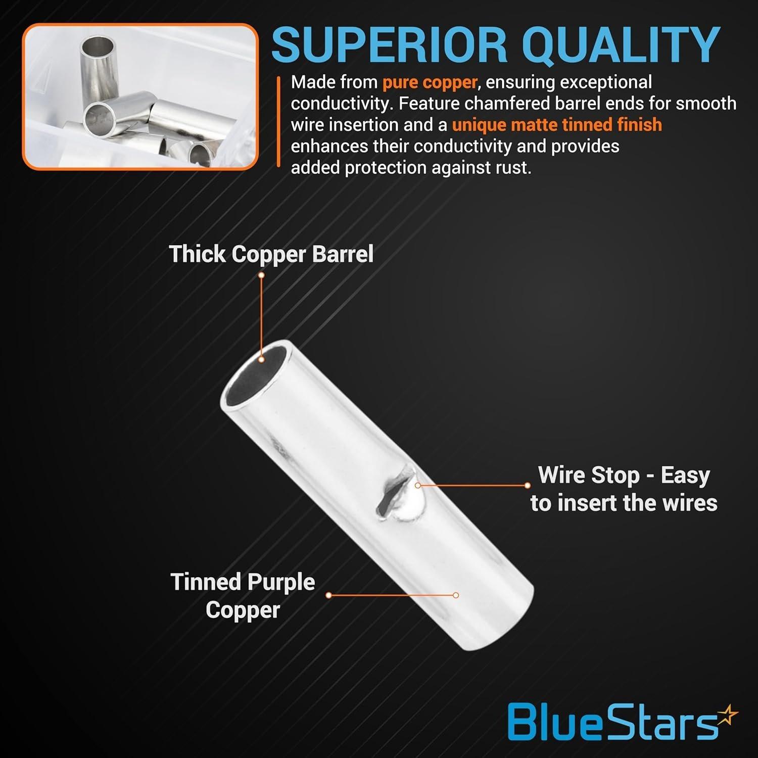 [Lifetime Warranty] 100 PCS Non-Insulated Butt Connectors Butt Splice image 3