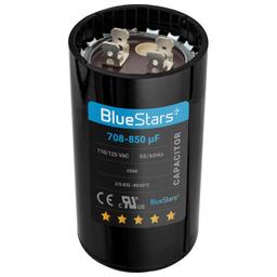 [Lifetime Warranty] 708-850 uF MFD 110-125 VAC 50/60 Hz Round Start Capacitor - Universal Fits Air Conditioner, Electric Motors thumbnail 0