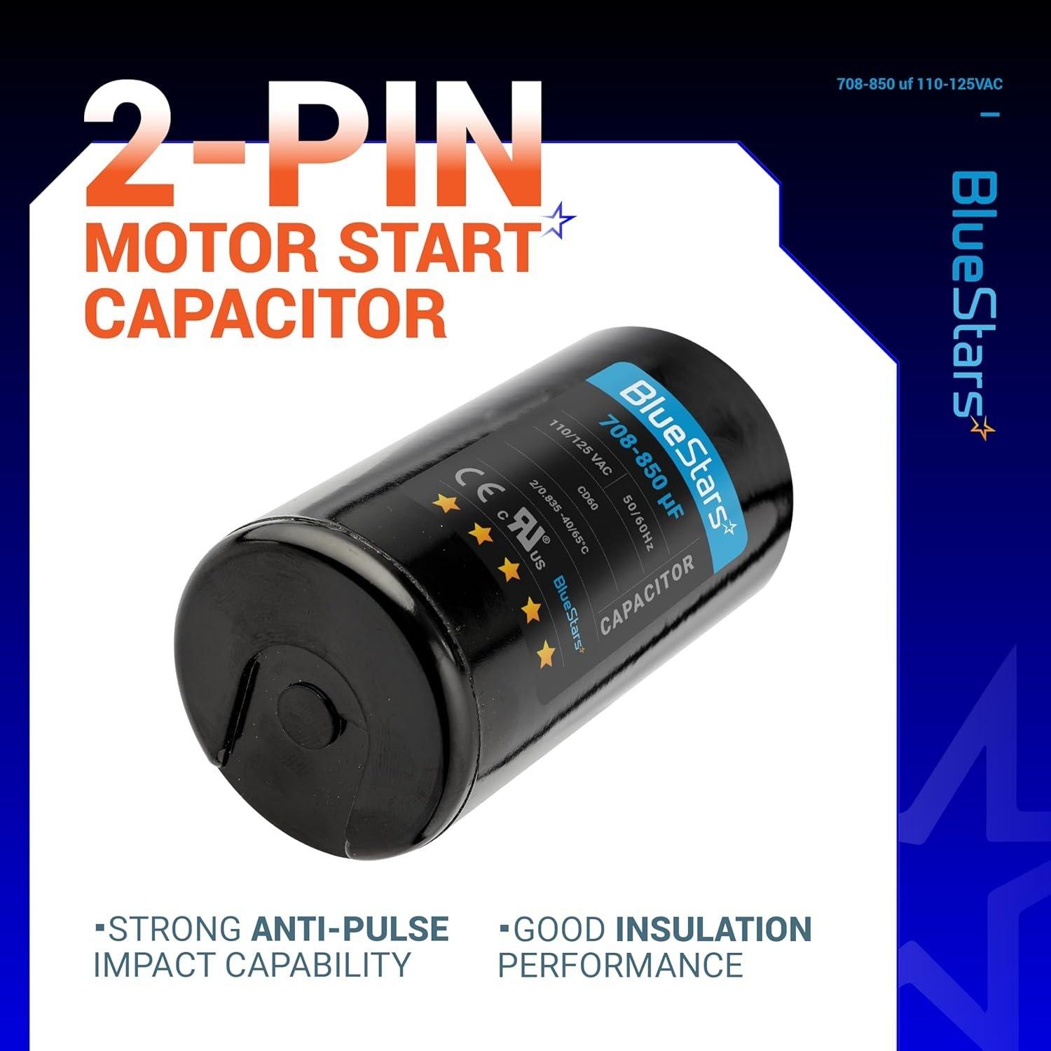 [Lifetime Warranty] 708-850 uF MFD 110-125 VAC 50/60 Hz Round Start Capacitor - Universal Fits Air Conditioner, Electric Motors image 8